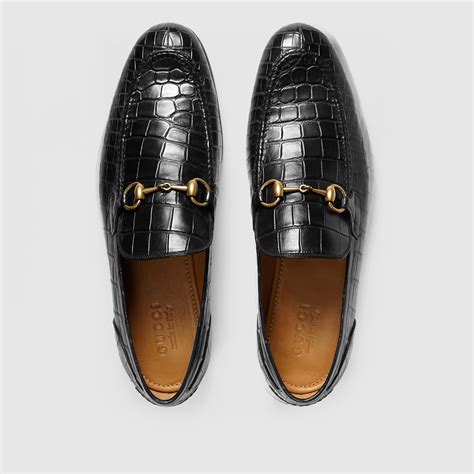 gucci crocs black|Gucci jordaan crocodile loafer.